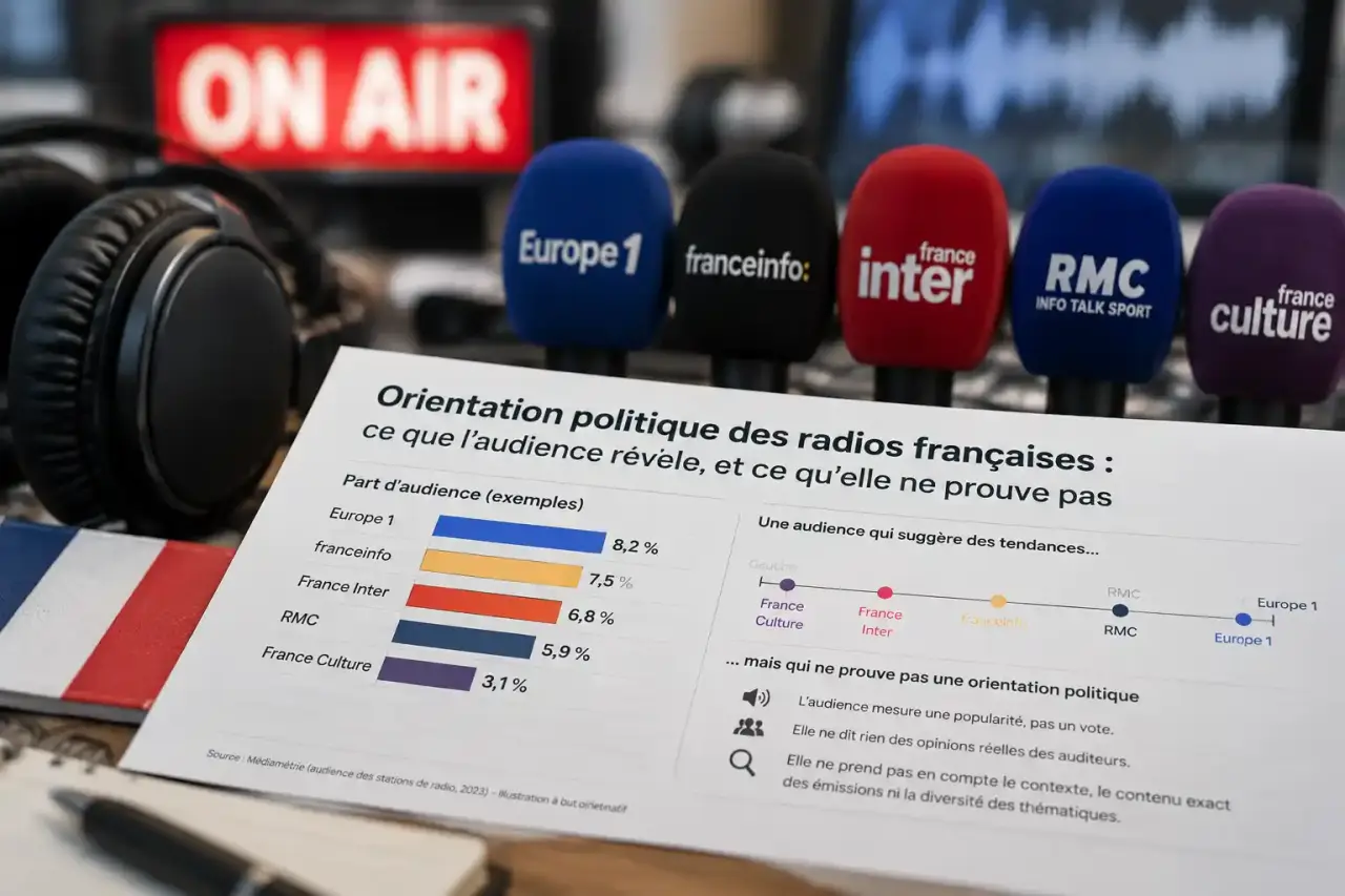 Orientation politique des radios françaises : ce que l’audience révèle, et ce qu’elle ne prouve pas