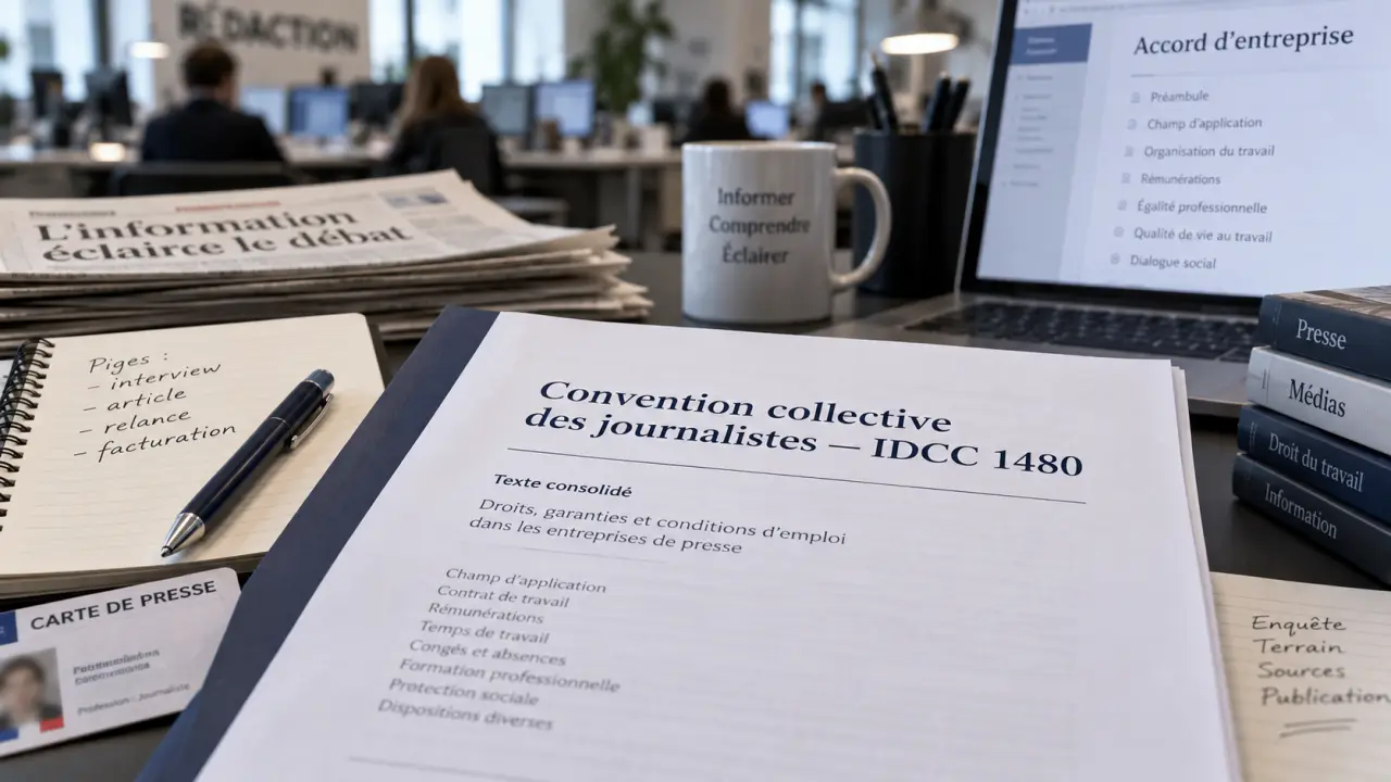Convention collective des journalistes : 1480, pigistes et accords d’entreprise à vérifier selon votre situation
